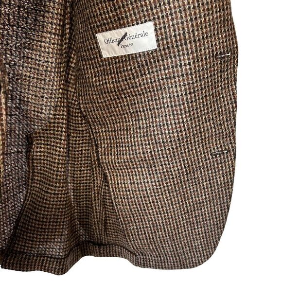 Officine Generale Men's Houndstooth 375 Wool Sport Coat Blazer Revolve - Picture 5 of 11